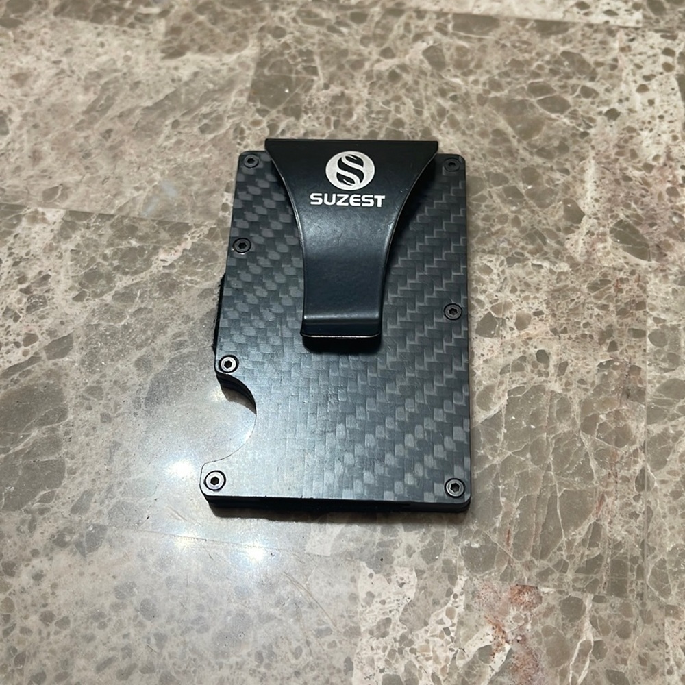 Metal carbon fiber mens wallet - Picture 1 of 2